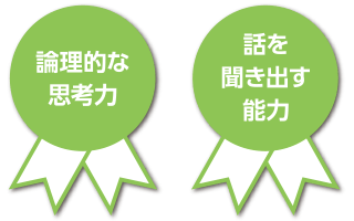 論理的な思考力 話を聞き出す能力